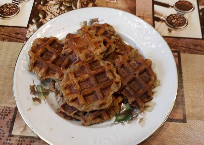 Вафли из цветной капусты с грибами