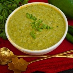 A picture of Bell Pepper Chutney/ Green Capsicum Chutney 🫑.