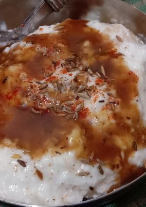 A picture of Bread Dahi Vada.