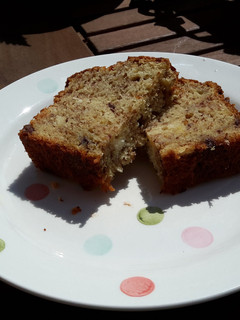 A picture of Gluten Free Chocolate Banana Loaf Cake.