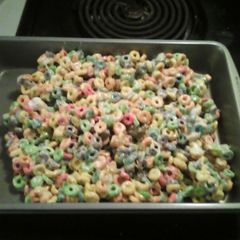 A picture of Froot loop edibles.