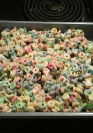 A picture of Froot loop edibles.