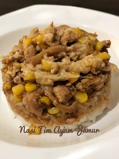 Foto resep Nasi Tim Ayam Jamur