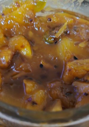 A picture of Sweet and tangy mango chutney.