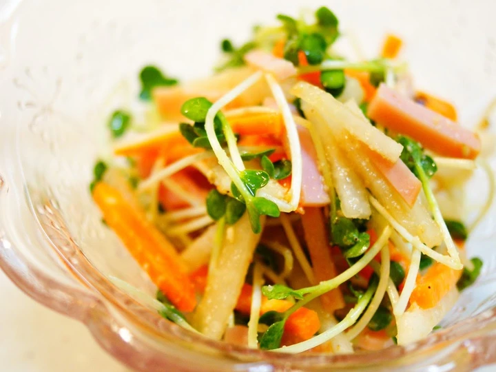Easy Ways Prepare|Recipe} Colorful Daikon Radish and Carrot Salad with Sesame the So Delicious