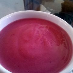A picture of Home-Made Raspberry Yogurt.