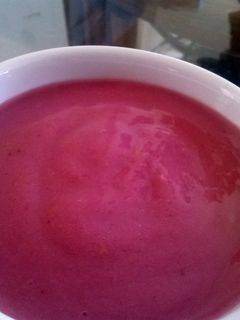 A picture of Home-Made Raspberry Yogurt.