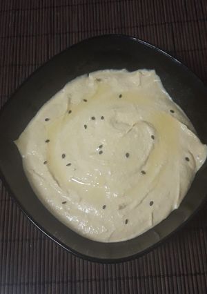 Una foto de Hummus con pimiento del piquillo asado