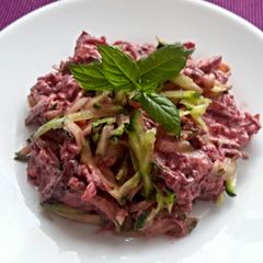 A picture of Sig's Zucchini (Courgette) and Beetroot Side Salad.