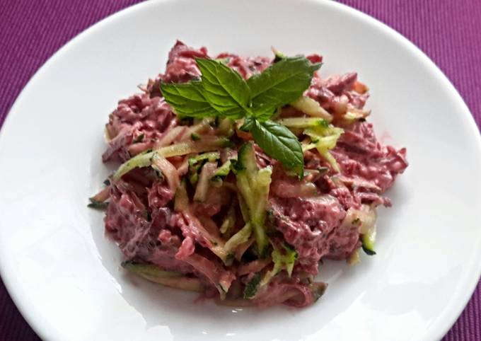 Recipe of Speedy Sig&#39;s Zucchini (Courgette) and Beetroot Side Salad
