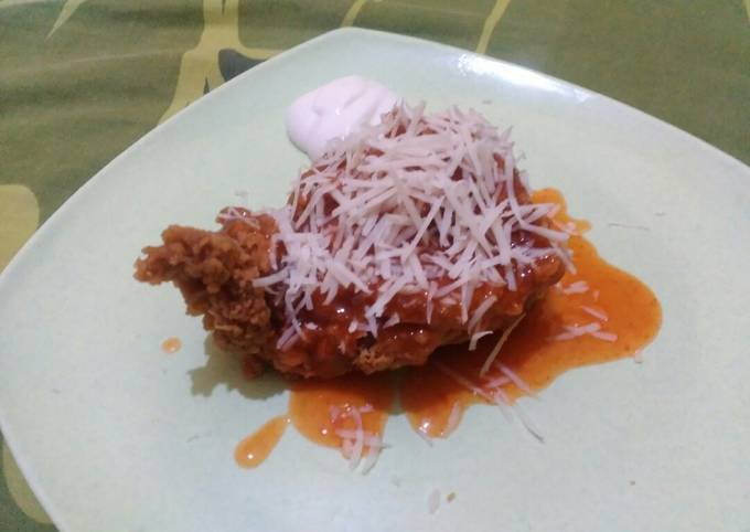 Ayam goreng saus ricis seadanya