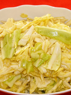 A picture of Spring Cabbage Salad with Sesame Oil, Lemon Juice and Salt.