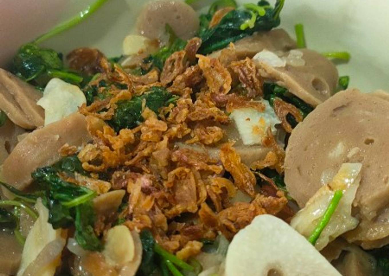 Ca Bayam mix Bakso