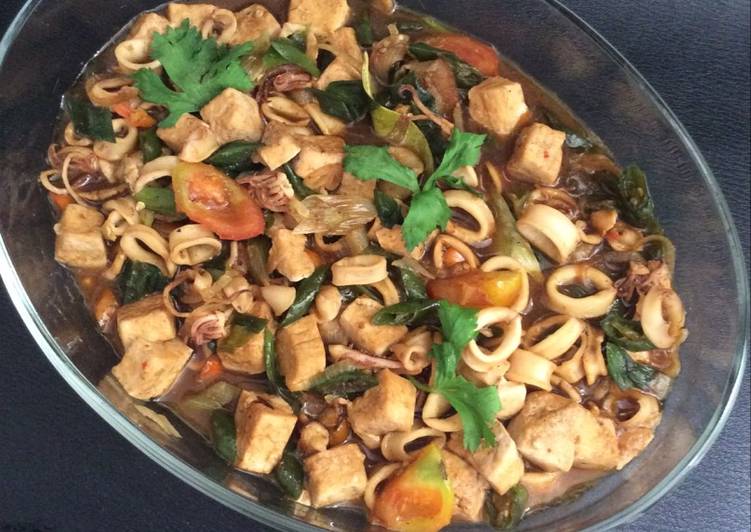 Cumi tahu sambal hejo