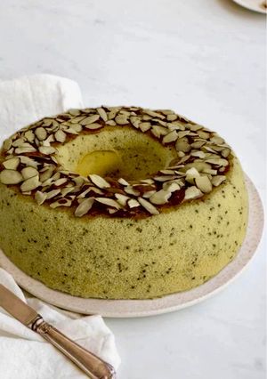 A picture of Gluten-Free, Dairy-Free Almond Lemon Chia Bundt Cake.