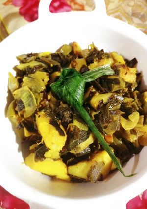A picture of Hare pyaaz ki sabji.