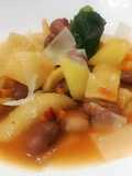 Trippa con Patate, Fagioli Borlotti e Scaglie di Pecorino Romano