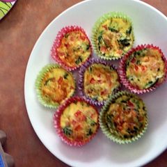 A picture of toddler cupcake quiches.