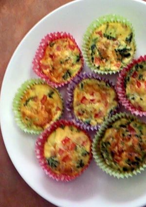 A picture of toddler cupcake quiches.