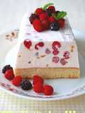 Citrus Ice Cream Cake with Berries and Yogurt