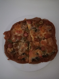 Una foto de Pizza con base de avena