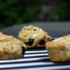 A picture of Sophie's feta, olive and rosemary cupcakes.