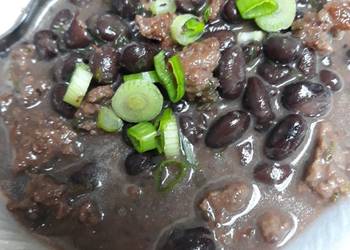 Fresh, Making Recipe Burger and Black Beans Yummy Fresh, Making Recipe Burger and Black Beans Yummy