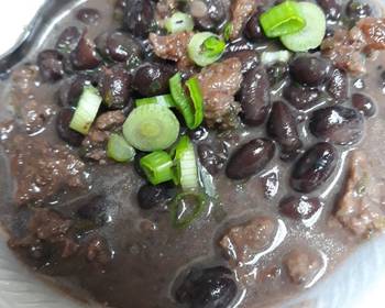 Ultimate Cooking Recipe Burger and Black Beans Very Delicious