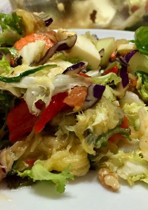 Foto principal de Ensalada para la cena con verduras asadas 😋😋