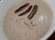 Gambar sup krim jamur shitake