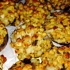 A picture of Stuffed Portabella Mushrooms.