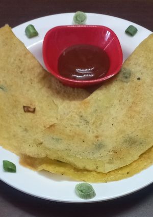 A picture of Moong Dal Chilla.