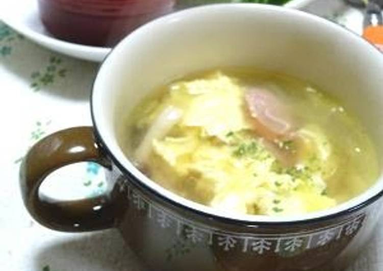Recipe of Appetizing Consomme Egg Soup in 5 Minutes