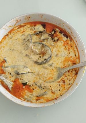 A picture of Baigan Raita.