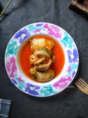 Cara Gampang Membikin Resep Sawi gulung isi mie yang Bisa Manjain Lidah Anti Ribet, Mantap Sekali