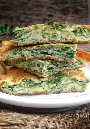 Foto resep Omelette Bayam Keju #MenuSehatAnak