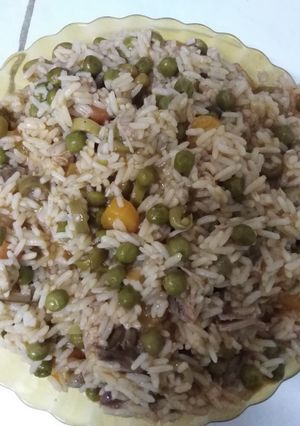 صورة لوصفة رز بالخضار سريع