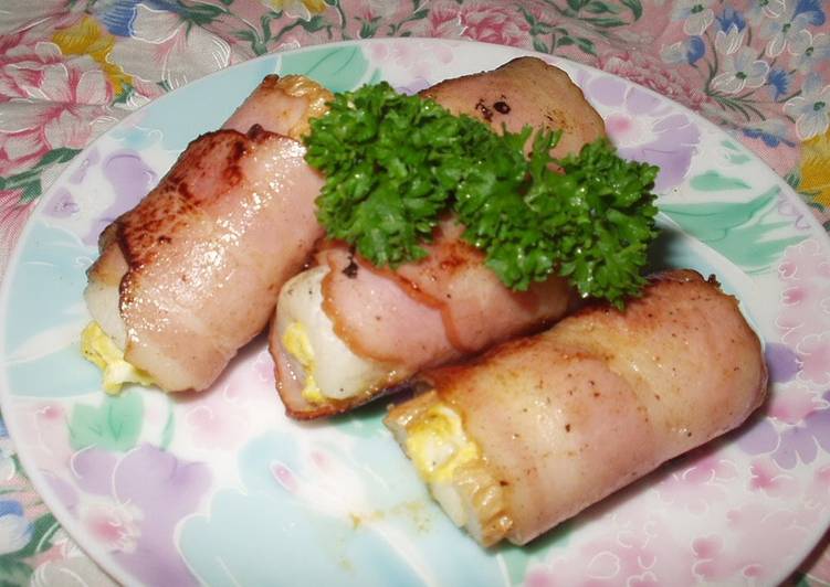 Chikuwa and Egg Wrapped in Bacon