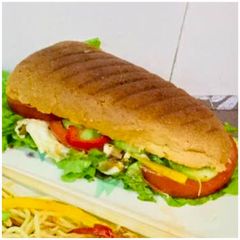 A picture of Subway Style Veggie Delight Sandwich.
