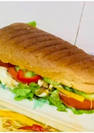 A picture of Subway Style Veggie Delight Sandwich.