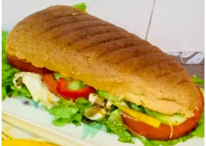 Step-by-Step Guide to Make Super Quick Homemade Subway Style Veggie
Delight Sandwich