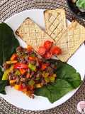 Carne molida con pimientos