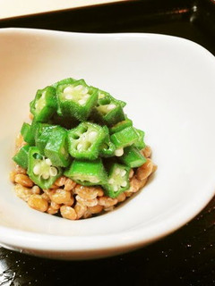A picture of Okra Natto.