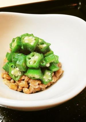 A picture of Okra Natto.