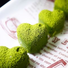 A picture of Easy Matcha Chocolate Truffles in the Microwave.