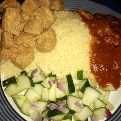 A picture of Spicy buttered white couscous.