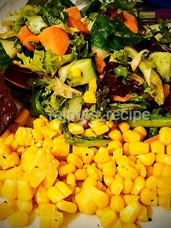 Easy Way Prepare Classic French Salad with Corns the Awesome  Really delicious