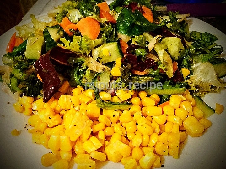 Easy Way Prepare Classic French Salad with Corns the Awesome  Really delicious