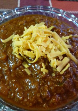 A picture of Homemade Family Friendly Texas Red Chili.