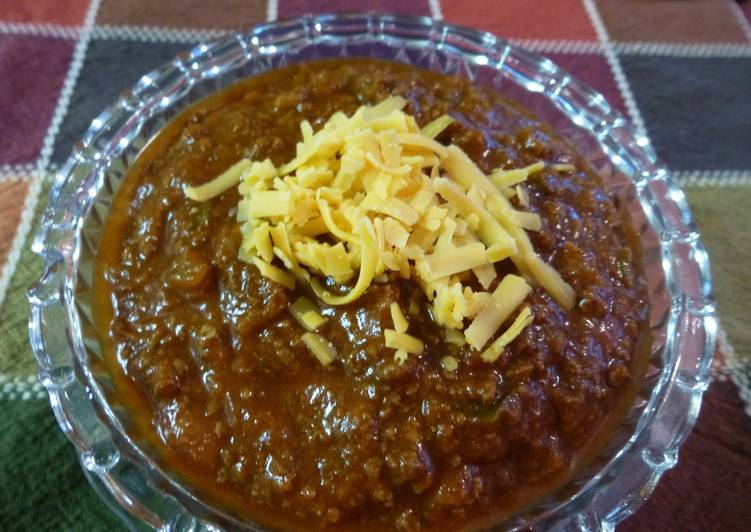 Homemade Family Friendly Texas Red Chili